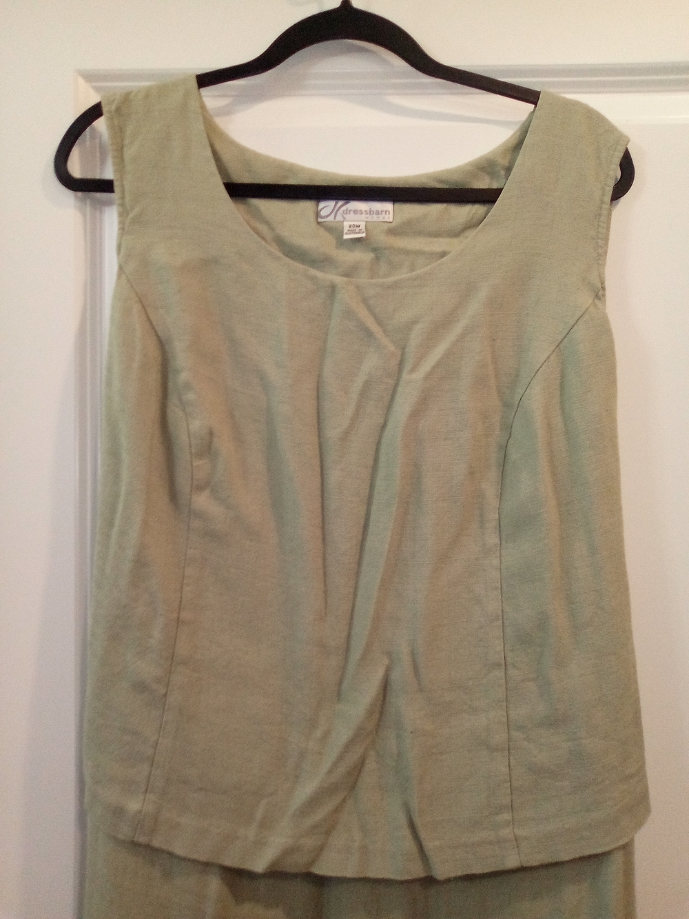 Sleeveless Pistachio Green Midi Skirt Set - Women Size 20W By Dressbarn - Picture 2 of 9